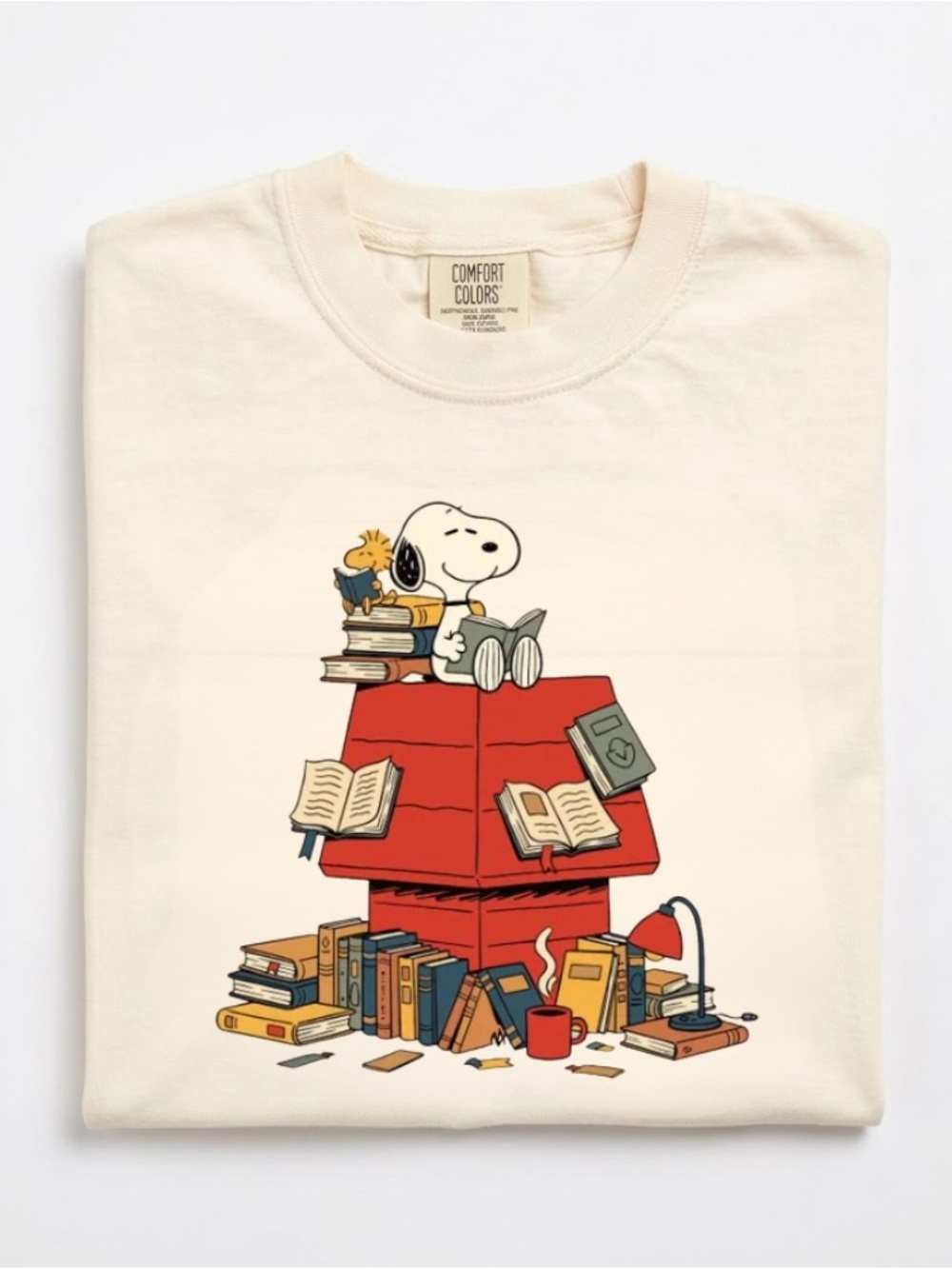 Dog Reading Book Comfort Colors Tee Book Lover Inspired Shirt Library lover gift